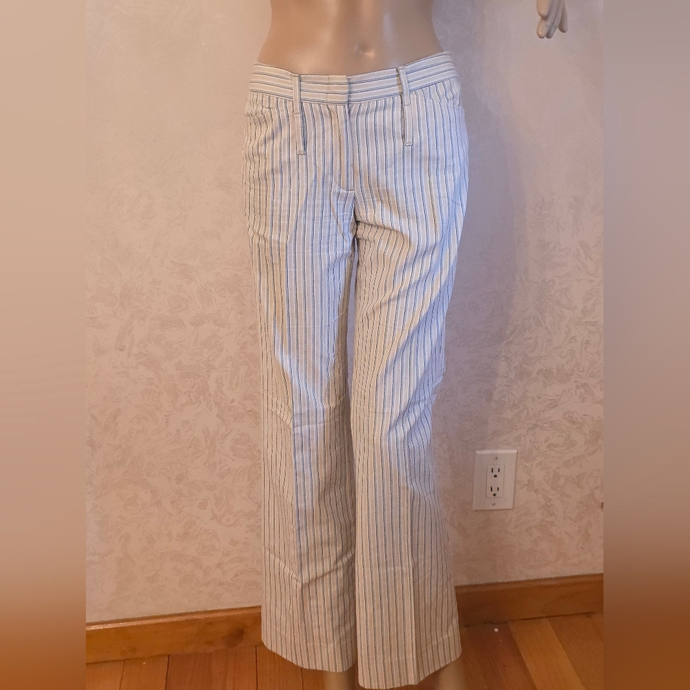 BCBGMaxAzria Women's Striped Pants - Blue and White